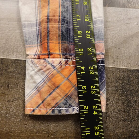 BKE Vintage Plaid Pearl Snap-Button Shirt - Men's Size M - Western Style - Picture 6 of 8